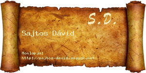 Sajtos Dávid névjegykártya