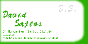 david sajtos business card